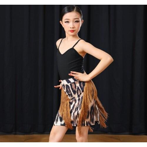 Fringe Salsa Dance Clothes Kids Latina Dance Costume Suit Modern Dance Outfits Tango Dancewear Vestido American Clothing JL1302