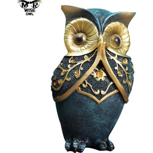 3 pcs/set Resin Cute Owl Figurines Animal Statue Craft Home Office Shop Decoration Accessories Handmade Crafts Sculpture Modern