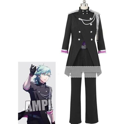 Uta No Prince Sama Shining All Star CD2 Ai Mikaze Ranmaru Kurosaki Reiji Senior Black Uniform Cosplay Costume Fancy Party Outfit