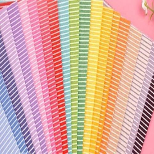 Pretty 20Piece 14CM*14CM/piece Stripe Printed Polyester Nonwoven Felt Fabric, DIY Felt Fabric Pack,1MM Thick. DIY Sewing Felt