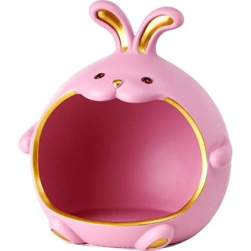 Creative Resin Big Mouth Rabbit Storage Box Multi-Purpose Living Room Entrance Decoration Candy Storage Box Gift