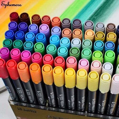 1PC Dual Tip Brush pen Marker Pens Fineliner Watercolor Drawing for school Colouring Color Random markers manga art set supplies