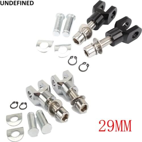 Motorcycle Chrome Foot Peg Clevis Set For Harley Honda Yamaha Suzuki Universal Footpeg Footrest Clevis Mount w/ Hardware 29mm