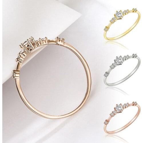 2020 new VIntage Women Fashion Plating Rhinestone Inlaid Finger Ring Party Jewelry Wedding Gift Decor Accessory