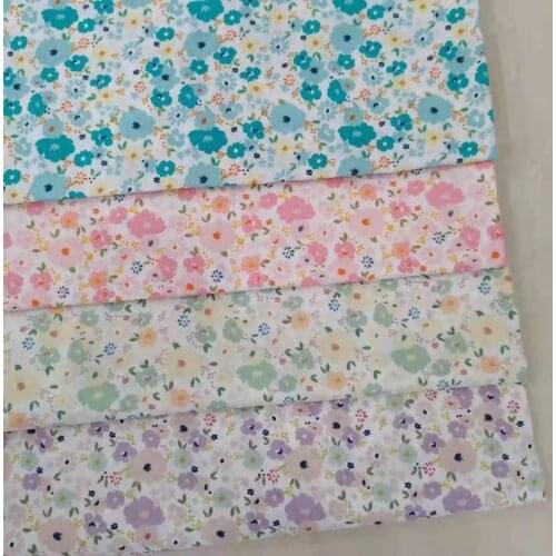 New Arrivals Floral Summer Poplin Cotton Sewing Fabric DIY Childrens Wear Cloth Make Baby Dress Decoration Home