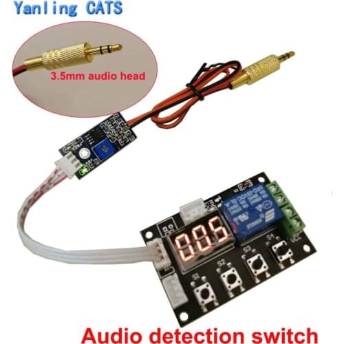 Audio Signal Control Switch Delay Relay Module Sound Automatic Detection Time Delay Disconnection1-999S Adjustable