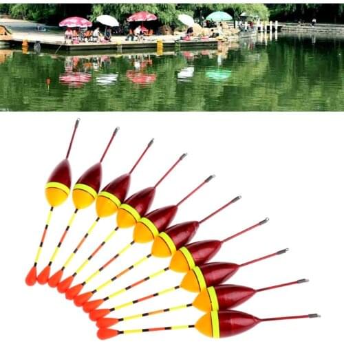 10pcs Carp Fishing Floats Set Buoy Bobber Stick For Fish Tackle Vertical 2# 4.5g RXBC
