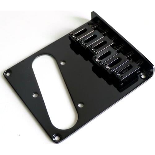 Sell Free Shipping guitar parts 6 Zinc saddles TL guitar bridge Black color morden saddles guitar bridge