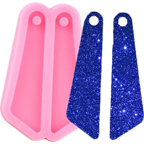 S/M/L Super Glossy Tassel Shape Earring Silicone Molds Keychain Epoxy Resin Mold Handmade Charms Pendant Making Jewelry Moulds