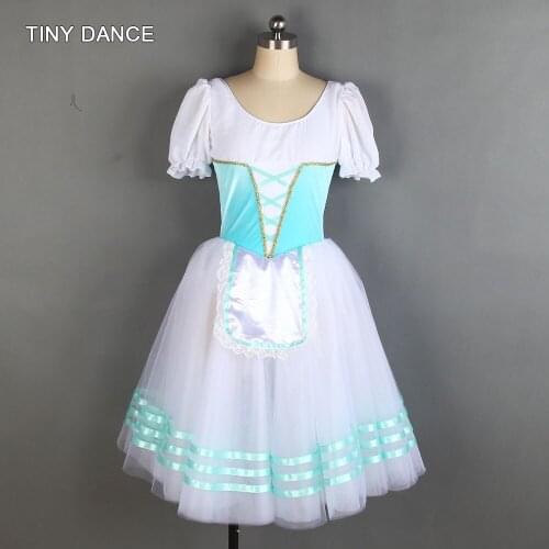 Short Sleeve Romantic Tutus Adult Girls Dance Wear Ballet Dance Tutu Solo Dress Performance Costume Dancing Dresses 20002