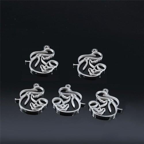 5PCS 2021 Mama Baby Stainless Steel Diy Earrings/Pendants Bracelets for Women/Mom Jewelry bijoux enfant pour fille NXS05