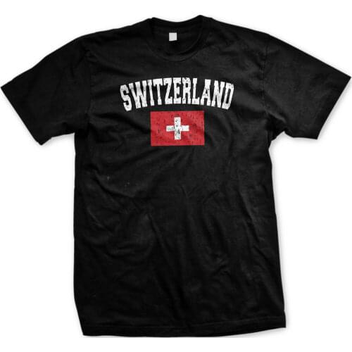 Switzerland Country Flag Swiss Suisse Pride Football Adult T-Shirt. Summer Cotton Short Sleeve O-Neck Mens T Shirt New S-3XL