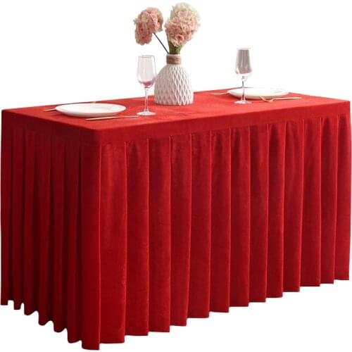 Conference Tablecloth Velvet Table Skirting Desk Skirting Cover