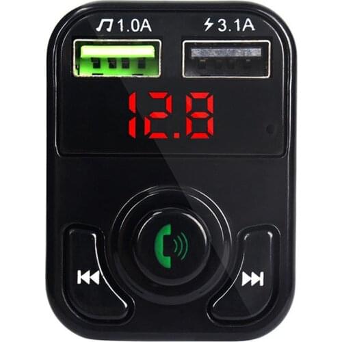 LED FM Transmitter Bluetooth 5.0 Car kit MP3 Player Mobile Charger Adapter Kit Car Hands-free MP3 Music Player for iphone 2021
