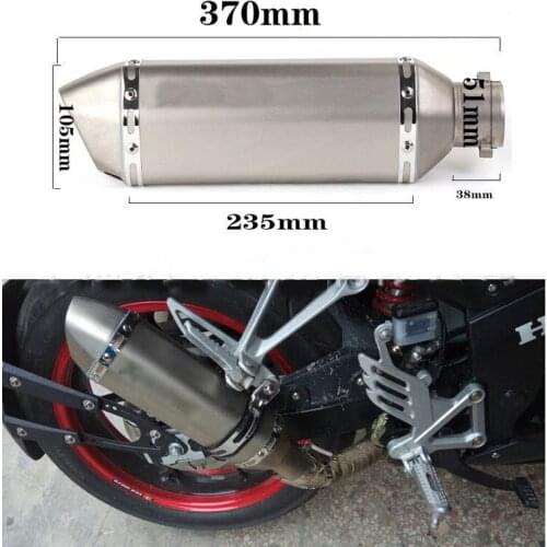 51MM Universal Motorcycle Exhaust Pipe Muffler Moto Exhaust Escape Moto With DB Killer For Z800 GSXR750 CBR300