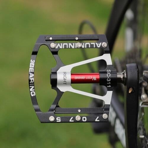 Bicycle Pedal 3 Bearings Anti-Slip Large Platform Ultralight Aluminum Alloy Flat Mountain Road Bike Pedals Cycling Accessories