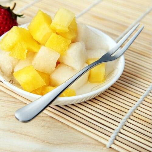 1Pcs 13cm Stainless Steel Fruit Forks For Restaurant Cafeteria Home Party Dessert Fork Lovely Fruit Fork Tableware