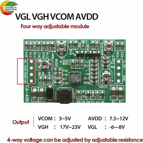High quality brand new 12v boost board module CA-508 CA-408 LCD TCON module VGL VGH VCOM.AVDD 4 adjustable CA 508 CA-408