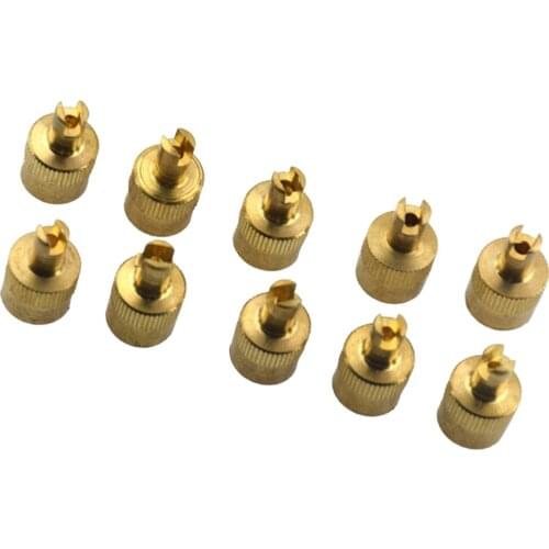 10 Pieces Motorcyle Car Slotted Head Valve Stem Caps with Core Remover Tools Valve Core Remover Wrench Wheels Tires Accessories