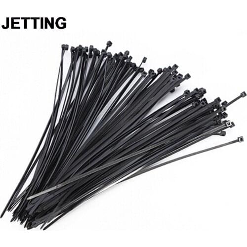 100PCS 100mm Self-Locking Network Nylon Plastic Cable Wire Zip Tie Cord Strap Plastic Zip Trim Wrap Cable Loop Ties Wire