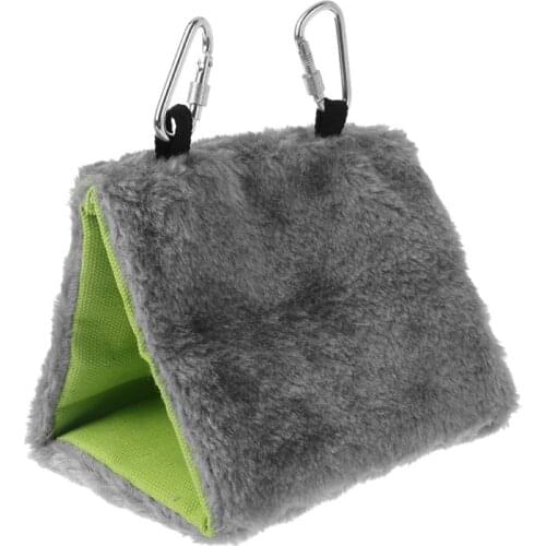 2020 New Plush Bird Parrot Hammock Pet Hanging Bed Tent House Winter Warm Cage Nest