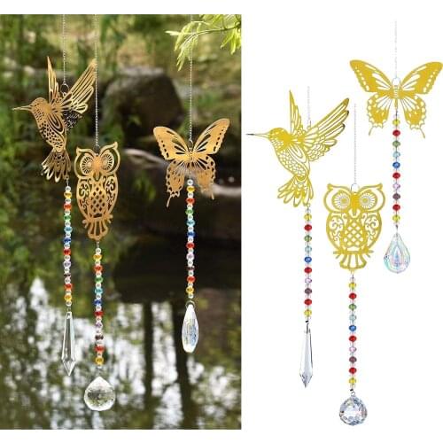 3Pcs Crystal Hummingbird Rainbow Maker ing Decor Craft Gift