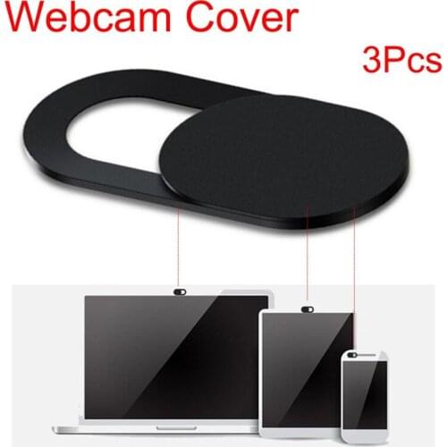 3pcs Plastic Camera Shield Stickers Notebook PC Tablet PC Mobile Anti-Hacker Peeping Protection Privacy Cover black