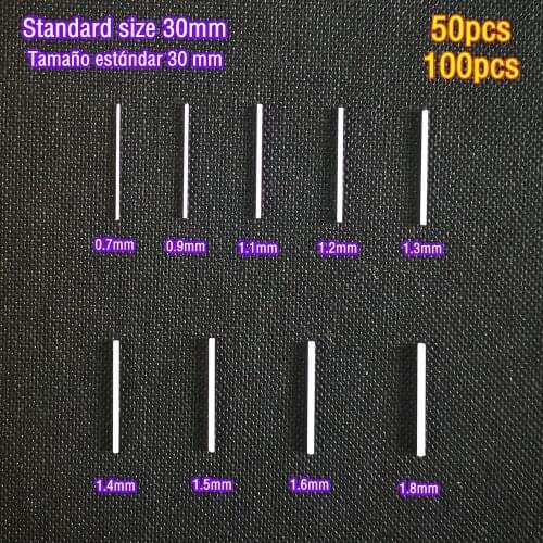 50pcs 100pcs Glass fiber rod for squid hook 30mm standard size Fishing Bait Jig Accessories Fiberglass stick 0.7-1.8mm pole DIY