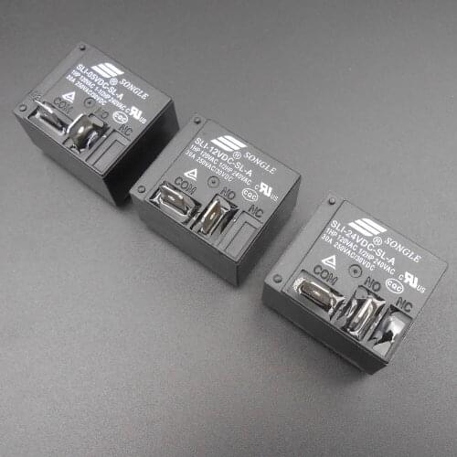50Pcs SONGLE Power Relay SLI-05VDC-SL-A 4-Pin SLI-12VDC-SL-A SLI-24VDC-SL-A 4 Pins DC 5V 12V 24V Normally Open A Type 30A *707-9
