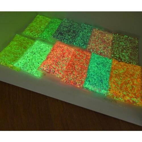 500g/BAG Glowing in the Dark Glitter Chunky Mixed Lumious Sequin FlashING Flakes Holographic Bulk Nailart Laser Glitter 2021 HOT
