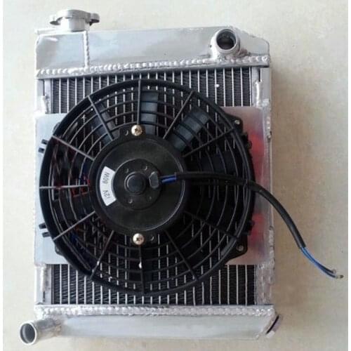 Aluminum Racing Radiator + Shroud + Fan 1959-1997 For AUSTIN ROVER MINI 1275 GT Manual 59 60 68 70 75 78 80 88 89 90 96 97