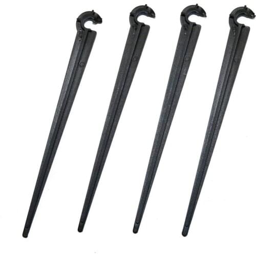 4/7mm Hose Fixed Stems Holder "C" Shaped 1/4" Hose Bracket Garden Drip Irrigation Water Pipe Inserting Ground Fittings 100pcs