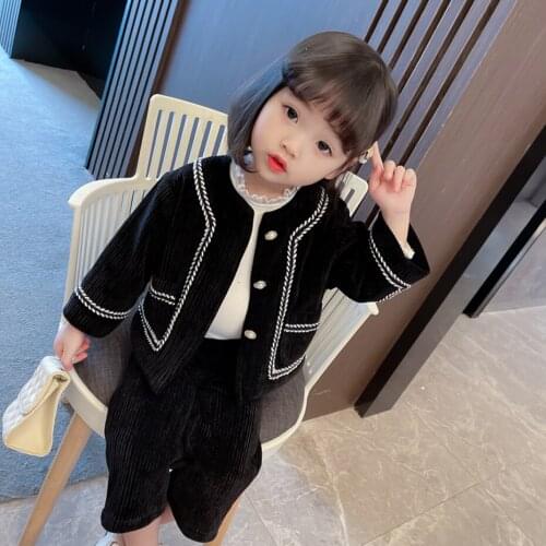 Kids Clothes Girls Striped Jacket + Pants Girls Clothing Casual Girls Clothing Sets Spring Autumn Costumes For Children