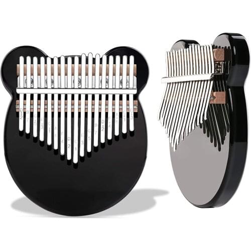 Kalimba 17 Keys Crystal Thumb Piano with Bag,Hand Pluck Teclado Crystal Transparent Acrylic Mbira Musical Keyboard Instrument