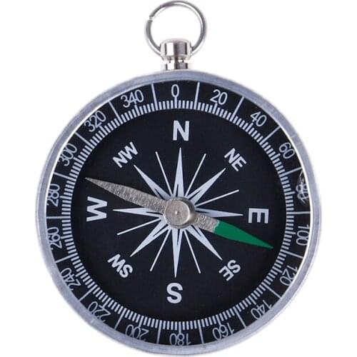 Pocket Mini Hiking Camping Lightweight Aluminum Outdoor Emergency Compass Navigation Wild Tool Black brujula chaveiro Compass