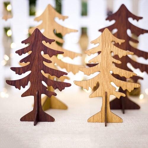 Creative DIY Christmas tree Deer Wooden Craft Xmas Ornament Childrens Gifts New Year Party Decor Home Table Decoration 62869