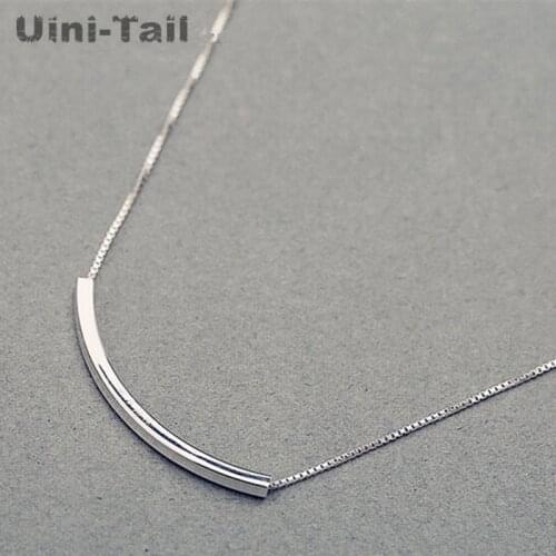 Hot 925 sterling silver three-dimensional elbow necklace simple short clavicle chain birthday necklace elegant temperament