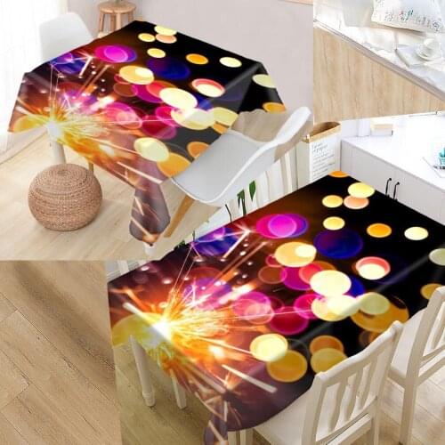 Best Custom Colorful Pattern Table Cloth Rectangular Oxford Print Waterproof Oilproof Square Table Cover Party Tablecloth