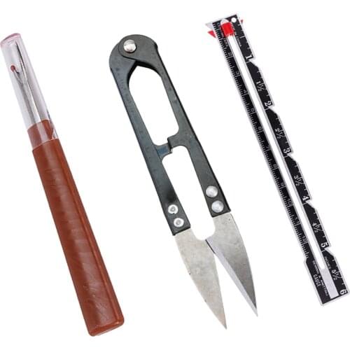 3 Pieces Metal Quilting Sewing Gauge,Seam Ripper,Sewing Snip for Dressmaking