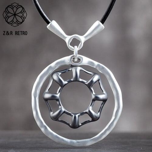 Trendy Jewelry Chokers Necklaces for Women Black Leather Geometric Leather Rope Chains Neck Statement Suspension Decoration 2020