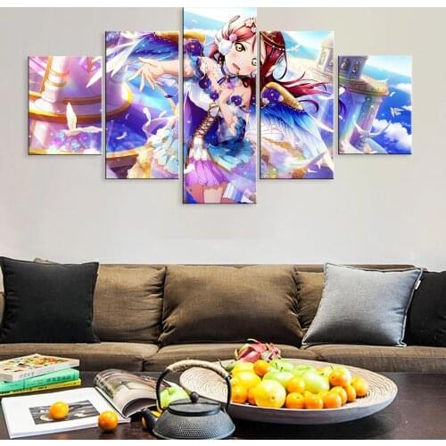 Multi panel Diamond Painting Cartoon Girl Full Square Round Mosaic 3d Cross Stitch Diamond Pattern Japan Anime Diamant Painting