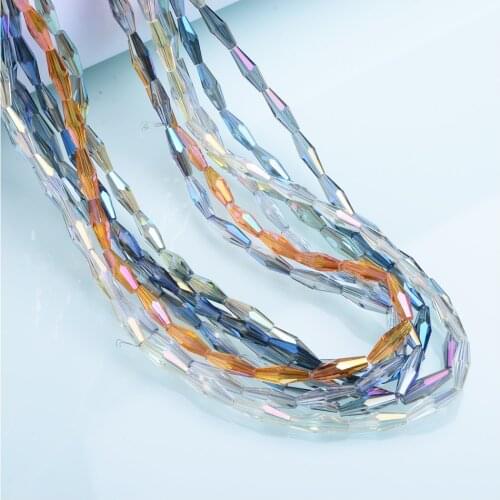 New Arrival Long Bicone Beads 4x12mm Jewelry Making Glass Beads