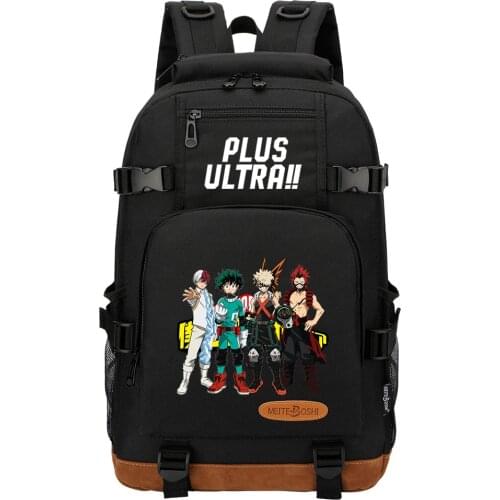 New High quality Kawaii Anime Backpack My Hero Academia PLUS ULTRA Boys Girls Kids Student Bookbags Women Men Laptop Travel Bags