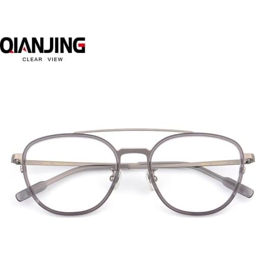 Titanium Retro fashion glasses titanium eyeglasses frame full frame round frame myopia computer optical Spectacle women and men