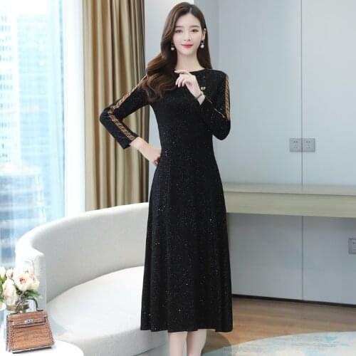 2021 Autumn Fashion Female Elegant Dress Temperament Reduction Age Patchwork Casual A-line Bodycon Dresses Vestidos Elegantes 3x