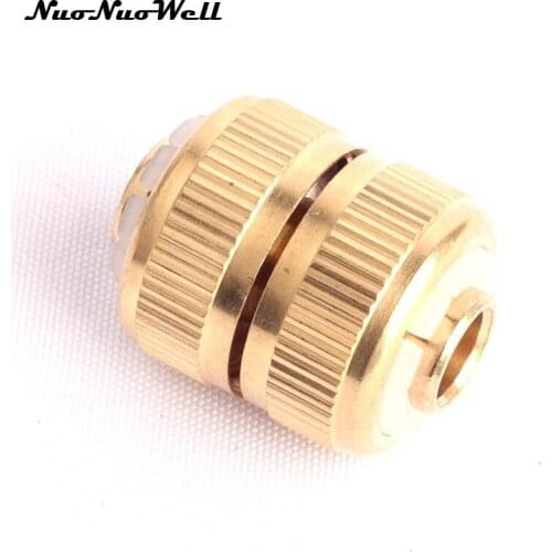 1pcs NuoNuoWell 1/2" 16mm Quick Connector 100% Brass Tap Adapter for Garden Micro Irrigation Watering Hose Pipe Fitting Coupling
