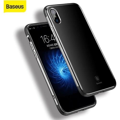 Baseus Luxury Protector Case For iphone X Case Soft TPU Phone Cases For iphone X Cover Color Luxury Carbon Fiber For iphoneX