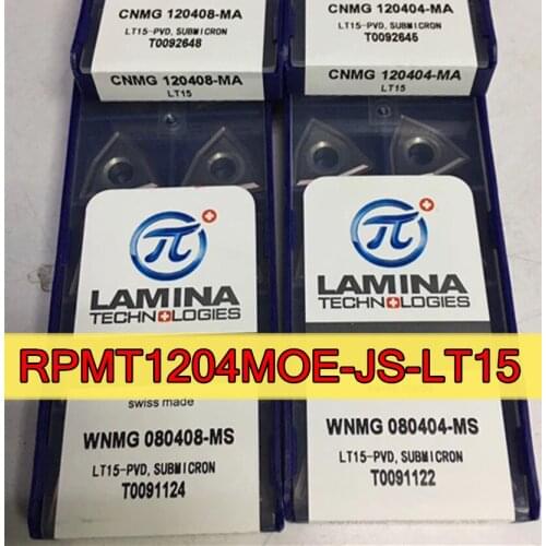 RPMT1204MOE-JS-LT15 10pcs/set 100% swiss-made Lamina Carbide insert LT15=Processing: stainless steel Free shipping