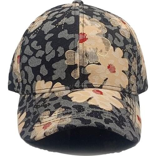 RUHAO Brand Casual Female Caps Flower Fashion Snapback Hip Hop Cap Baseball Hats For Men and woman bone Casquette dad caps