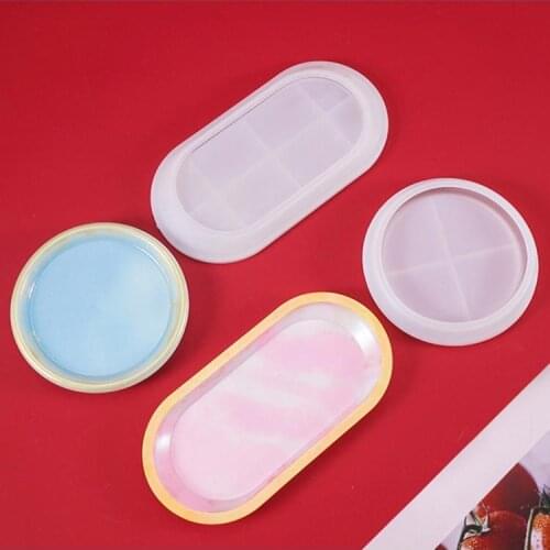 Crystal Epoxy Resin Mold Storage Box Jewelry Tray Plate Casting Silicone Mould A0NF